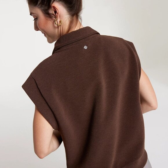 CALIA Women's Ottoman Sleeveless 1/4 Zip Shirt - Picture 3 of 12